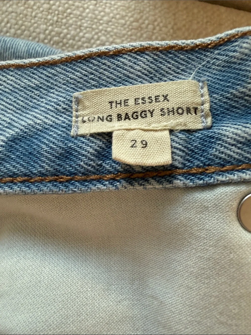 Madewell the Essex Long Baggy Short in Londe wash sz.